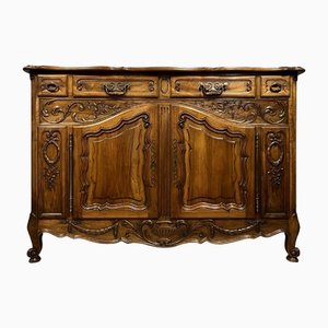 Buffet Provençal de Style Louis XV en Noyer Massif, 20ème Siècle