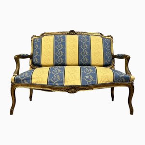 Louis XV Style Sofa in Gilded Wood, 20th Century