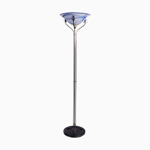 Lámpara de pie estilo Art Déco de cristal de Murano atribuida a AV Mazzega, años 50