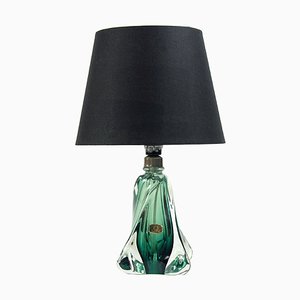 Belgian Glass Table Lamp from Val St Lambert, 1960s