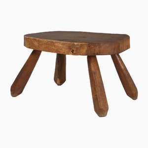 Mesa de centro Mid-Century de tronco de árbol, Francia, años 10