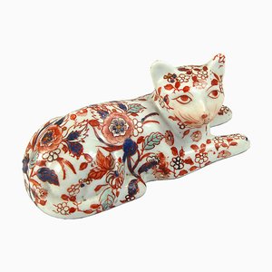 Figura de gato Imari pintada a mano, Japón, años 20