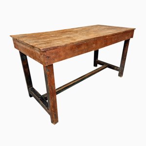 Table de Travail Antique en Hêtre, 1890s