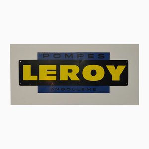 Targa pubblicitaria Leroy Pump, anni '50