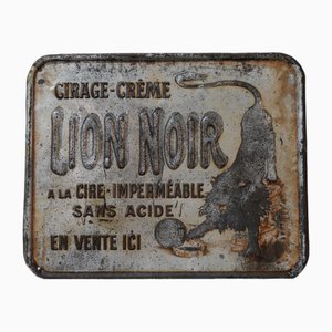 Plaque Publicitaire Lion Noir, 1930s