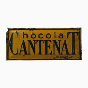 Cantenat Werbeschild aus Schokolade, 1930er
