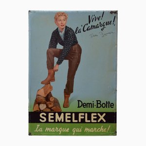 Targa pubblicitaria Semelflex Tilda Tjamar, anni '50