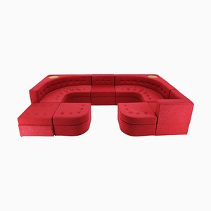 Großes modulares Sofa, ehem. Tschechoslowakei, 1970er, 7 Set