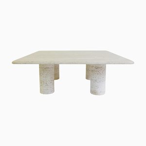 Travertine Coffee Table attributed to Angelo Mangiarotti for Up&Up