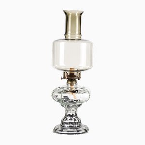 Glass and Metal Oil Table Lamp