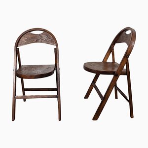 Mid-Century Wood B 751 Folding Chairs from Thonet, 1960s, Set of 2