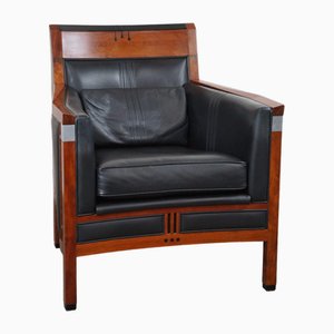 Art Deco Decoforma Series Armchair in Black Leather from Schuitema