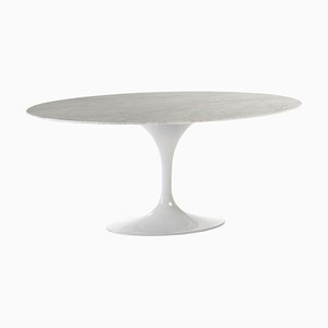 White Aluminum and Marble Dining Table by Thai Natura