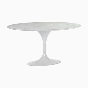 White Marble and Aluminum Dining Table by Thai Natura