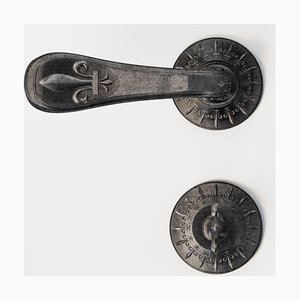 Versailles Matte Noir Door Handles with Condemnation by Jérôme Bugara, Set of 3