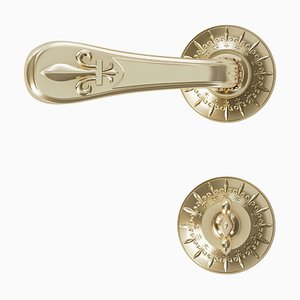 Versailles Nickel Door Handles with Condamnation by Jérôme Bugara, Set of 3