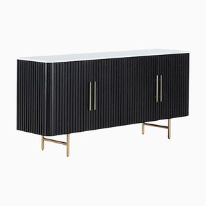 Elm Wood, Metal and Artificial Marble Sideboard by Thai Natura