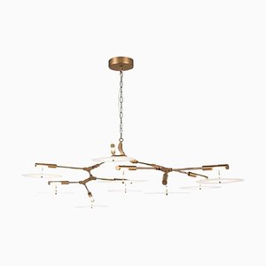 Acrylic and Golden Metal Ceiling Lamp by Thai Natura