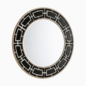 Black and White Glass Mirror by Thai Natura