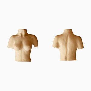 White Brut Body Sconces by Di Fretto, Set of 2