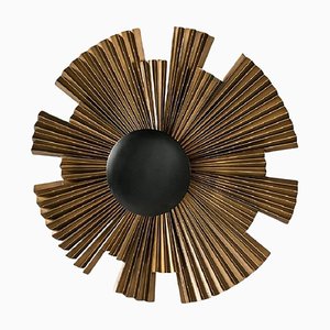 Golden and Black Metal Wall Lamp by Thai Natura