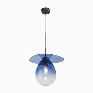 Blue Glass Ceiling Lamp by Thai Natura