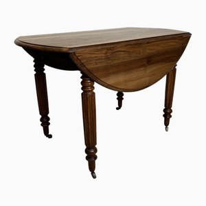 Table Ronde Antique avec Plateau Pliable, France