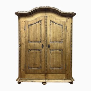 Antique Two-Part Wardrobe in Wood