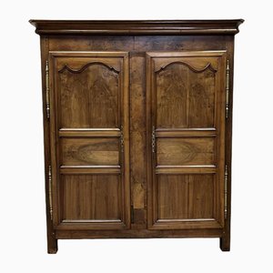 Antique Louis Philippe Walnut and Oak Wardrobe, France