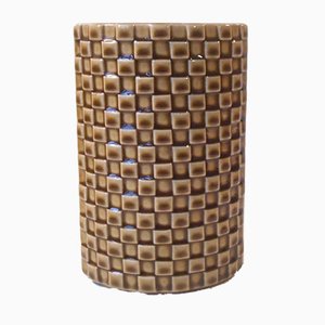 Vase Arlequin Moderniste Mid-Century en Poterie par Kaarina Aho pour Arabia, Finlande, 1960s