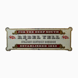 Advertising Plaque from Bourbon Rebel Yell, 1950s