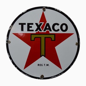 Emaillierte Texaco Plakette, 1960er