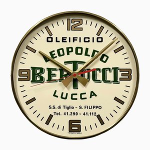 Vintage Italian Advertising Wall Clock, 1970s