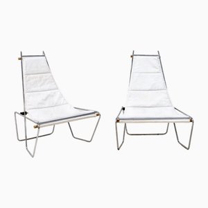 Low Chairs, France, 1970s, Set of 2