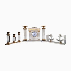 Vintage Spanish Mantel Clock, Set of 8