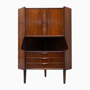 Vintage Danish Rosewood Corner Cabinet with Dry Bar, 1960s.