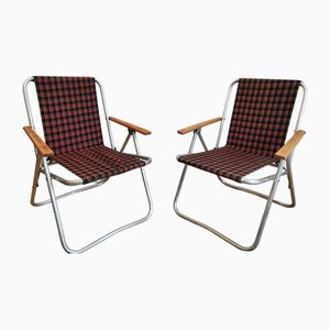 Chaise de Jardin Pliante Vintage, 1960s, Set de 2