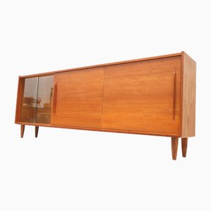 Large Vintage Sideboard with Glass Doors, 1960s