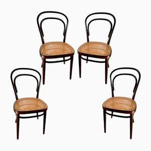 Model 214 Coffee House Chairs by Michael Thonet, Set of 4