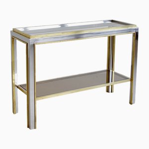 Brass and Nickel-Plated Console, 1970s