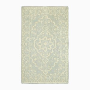 Tapis Oushak Beige Fait Main en Laine