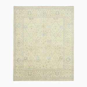 Anatolian Hand Knotted Beige Oushak Rug