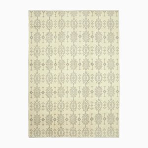 Handgearbeiteter anatolischer Oushak Teppich in Beige