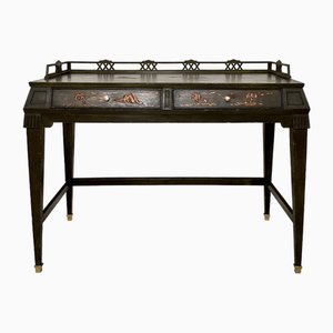 German Art Deco Chinoiserie Desk in Green, 1920s