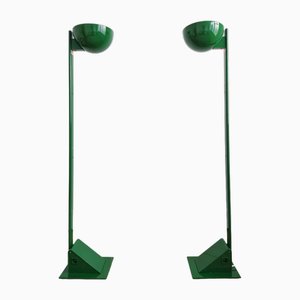 Vintage Green Floor Lamps by Bjorn Sahlén, 1980s, Set of 2