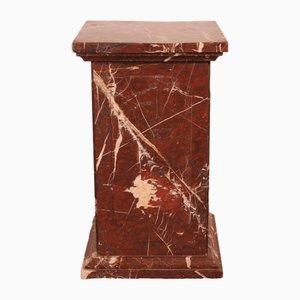 19th Century Pedestal in Royal Red Marble