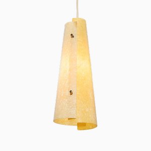 Vintage Hängelampe mit Fiberglas Lampenschirm, 1960er