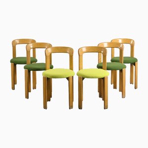 Beech Chairs by Bruno Rey for Dietiker, 1971, Set of 6