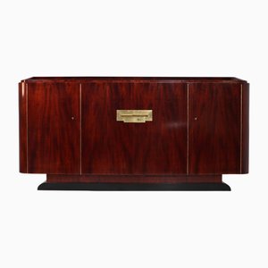 Art Deco French Sideboard in Red Figured Sycamore, 1925