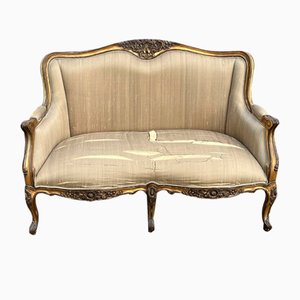 French Sofa with Gilt Wooden Legs